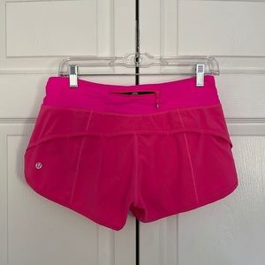 Lululemon glo light pink speed short size 6 rare